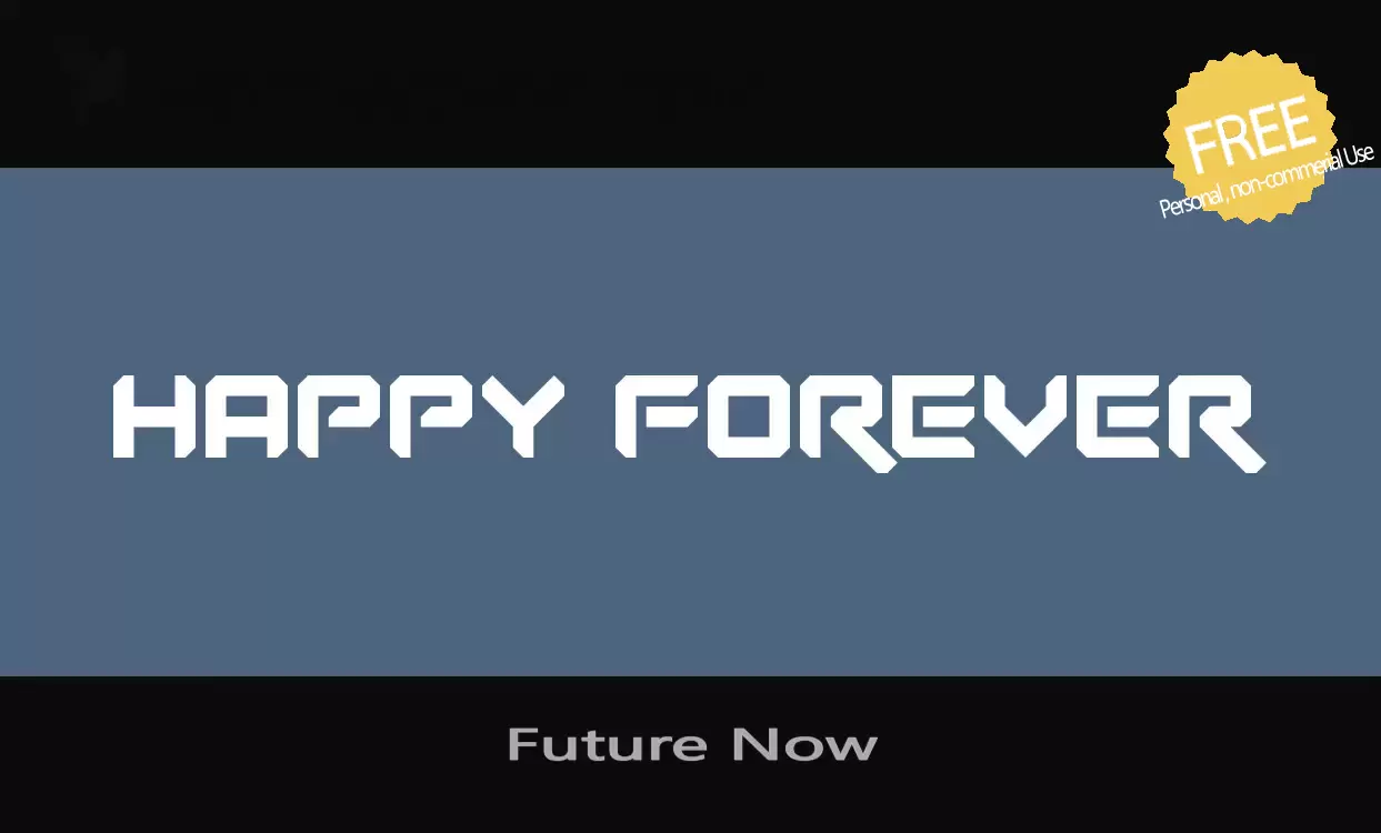 Font Sample of Future-Now