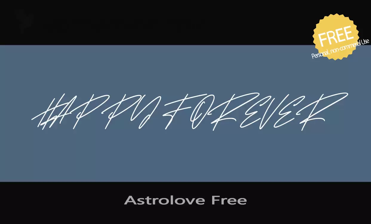 「Astrolove-Free」字体效果图