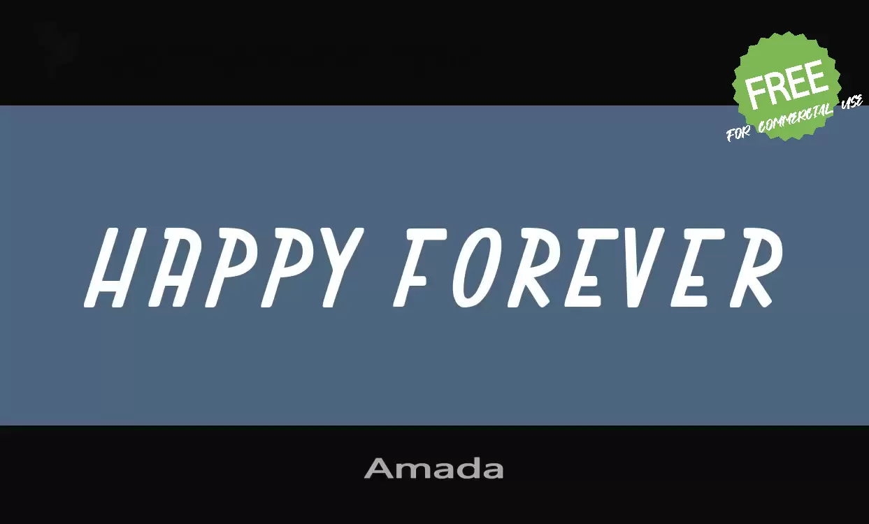 Font Sample of Amada