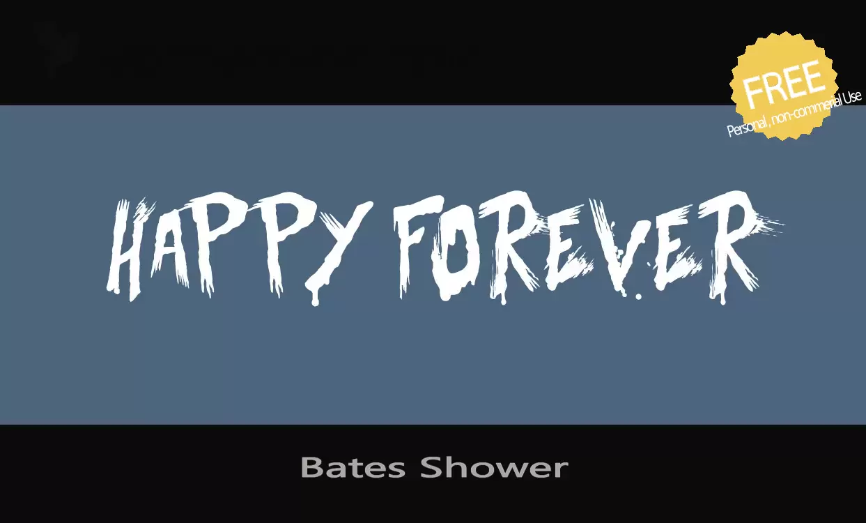 「Bates-Shower」字体效果图