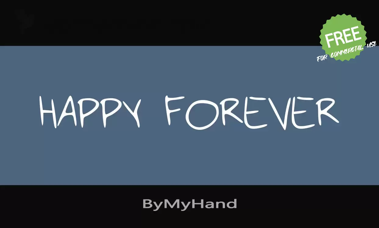 Font Sample of ByMyHand