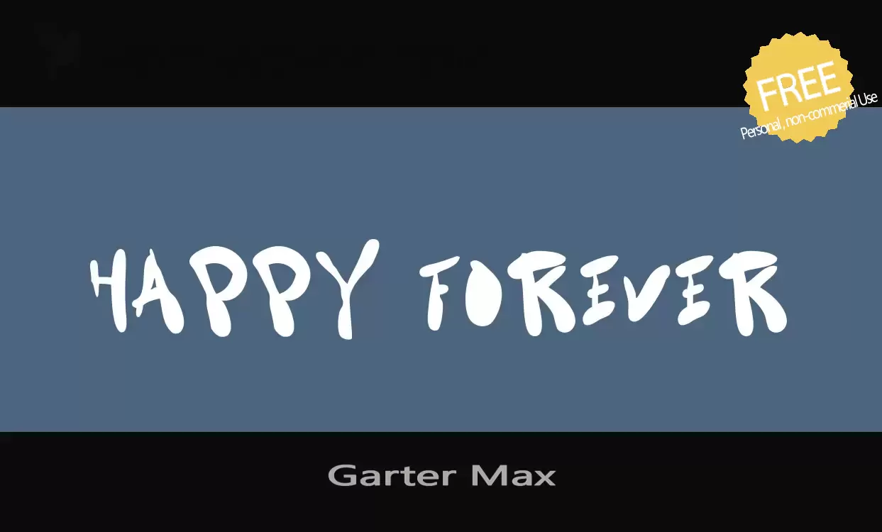 Font Sample of Garter-Max