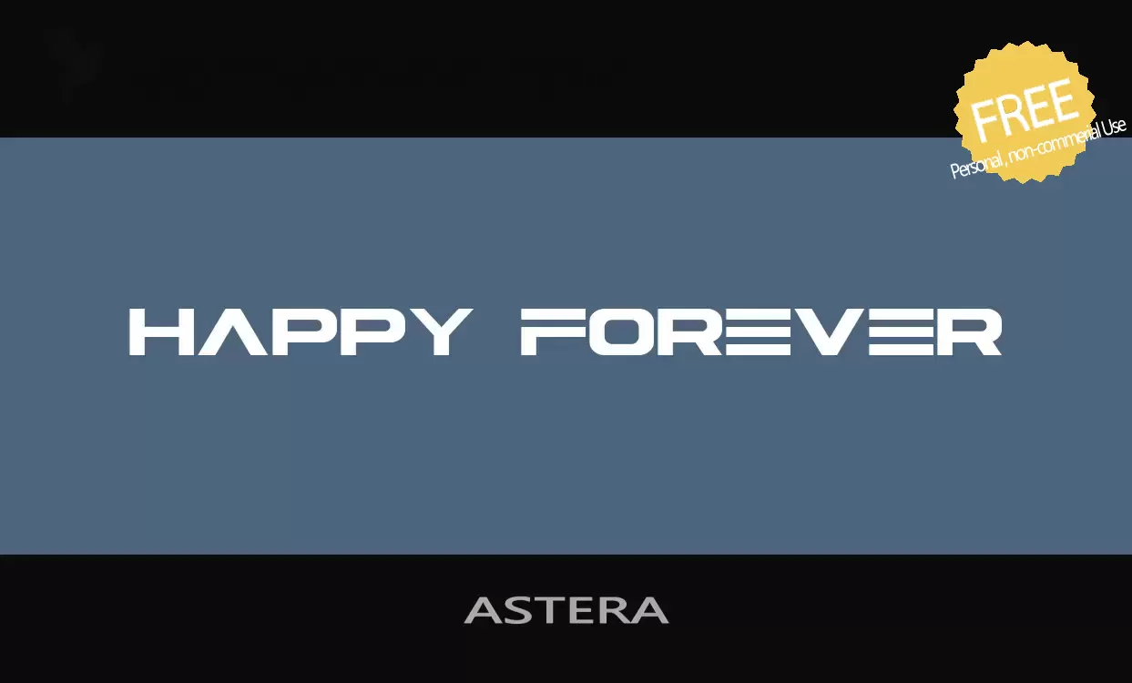 Font Sample of ASTERA