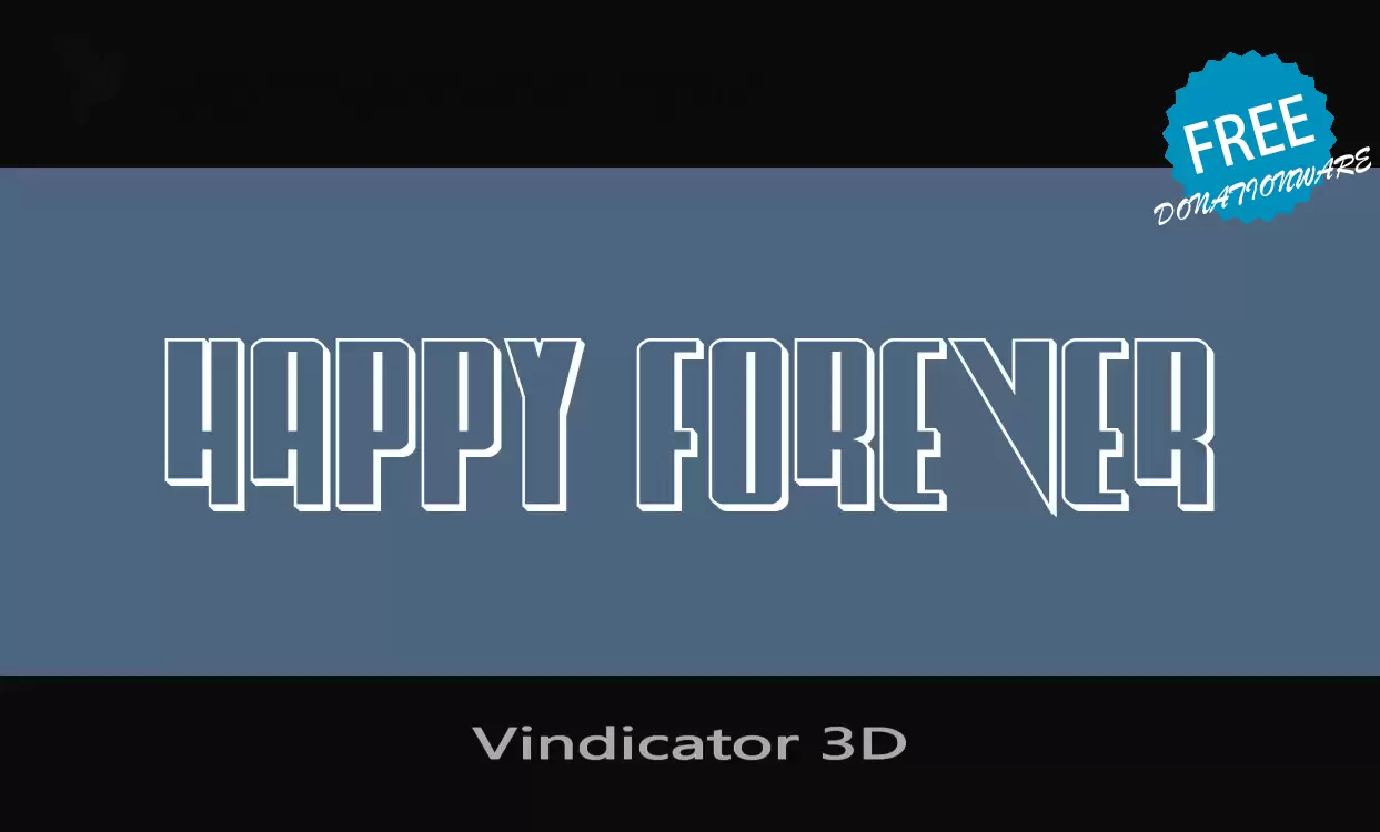 Font Sample of Vindicator-3D