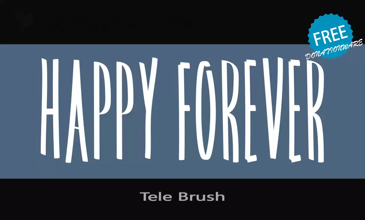 Font Sample of Tele-Brush