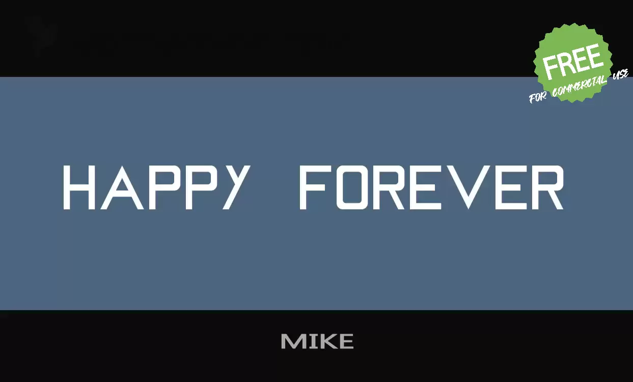 Font Sample of MIKE