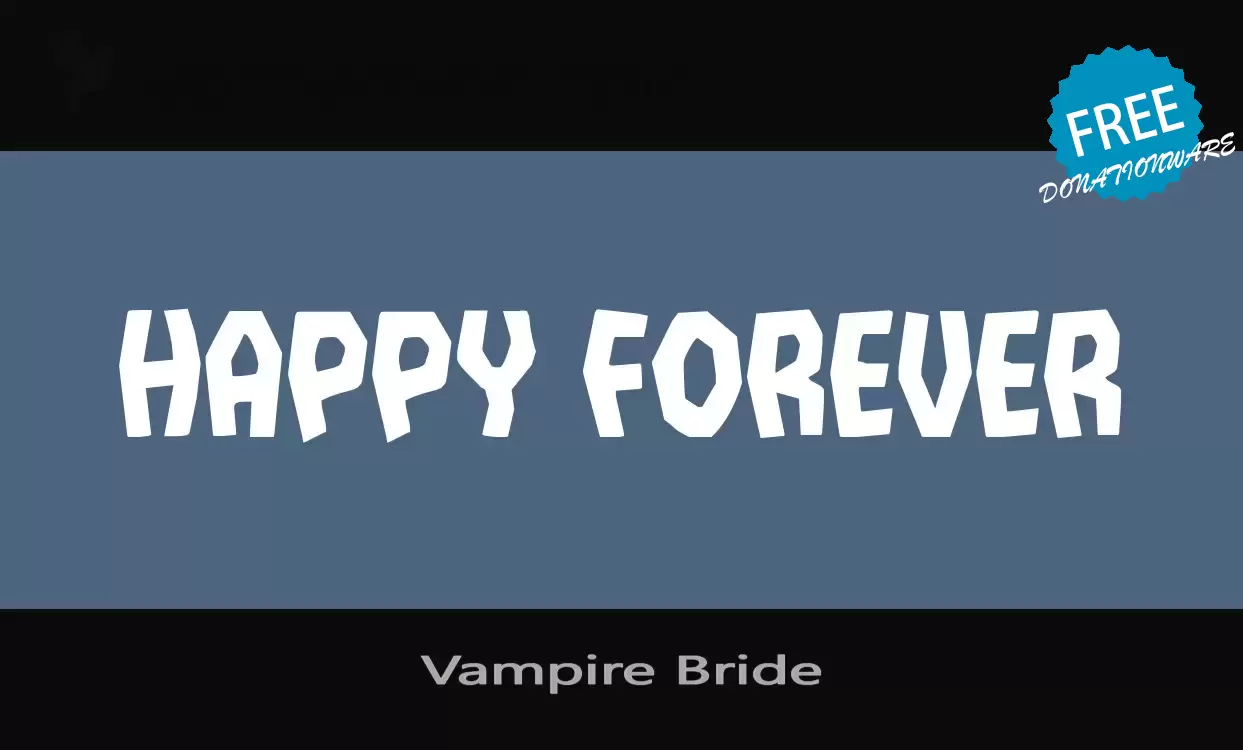 Font Sample of Vampire-Bride