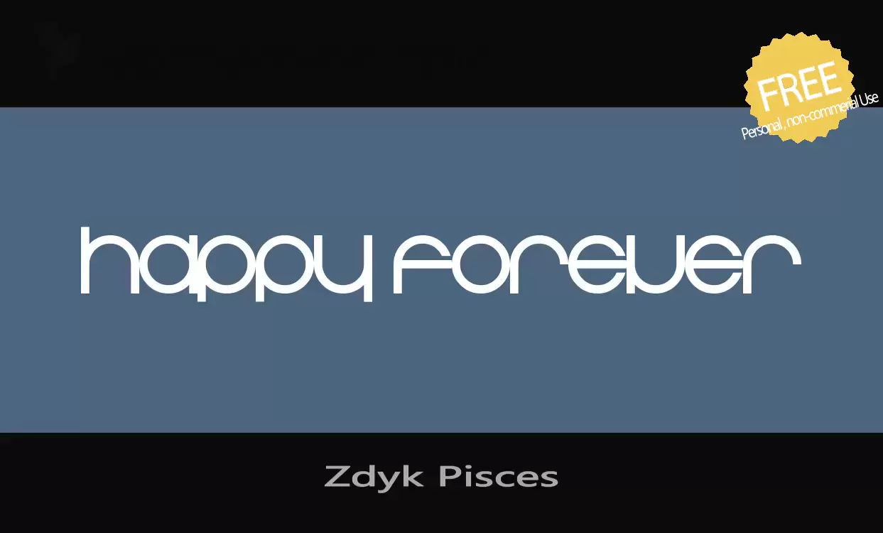 Font Sample of Zdyk-Pisces