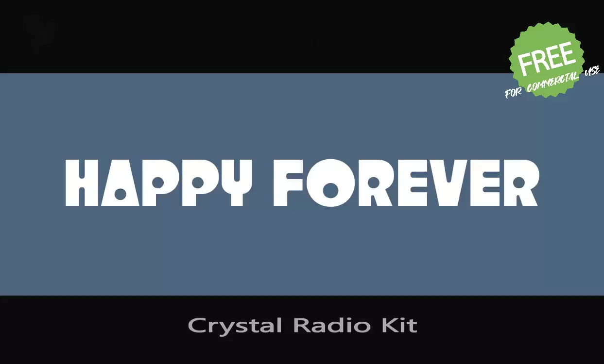 「Crystal Radio Kit」字体效果图