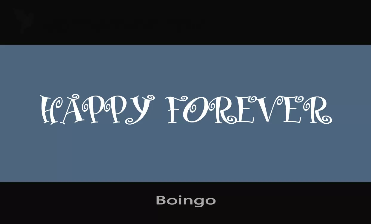 Font Sample of Boingo