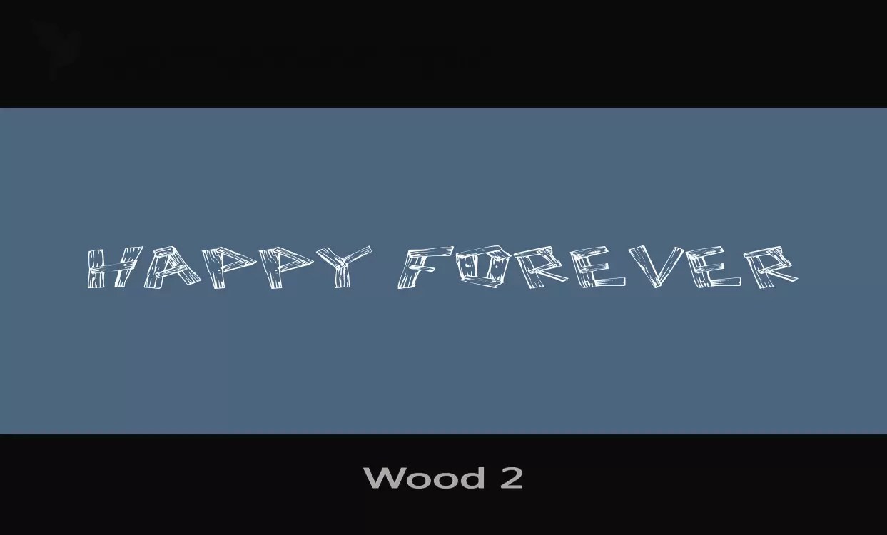 「Wood-2」字体效果图