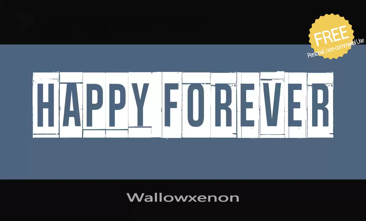 Font Sample of Wallowxenon