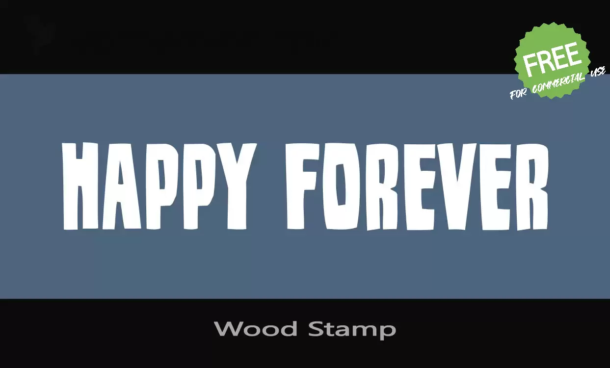 「Wood Stamp」字体效果图