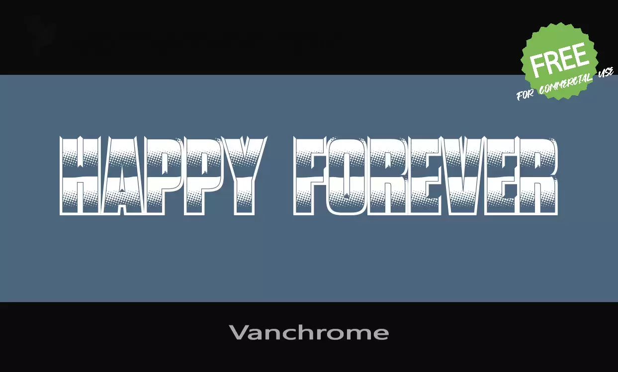 Font Sample of Vanchrome