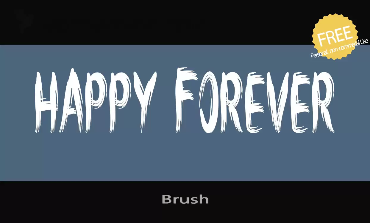 Font Sample of Brush