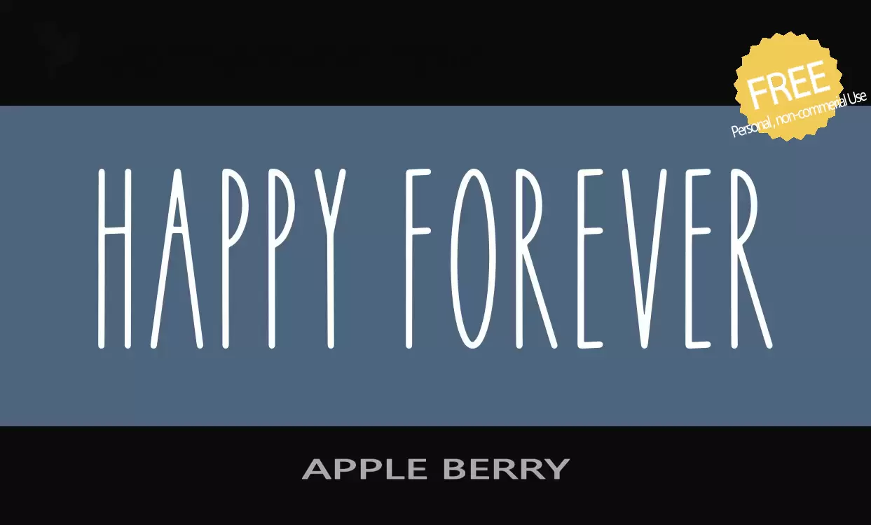 「APPLE-BERRY」字体效果图