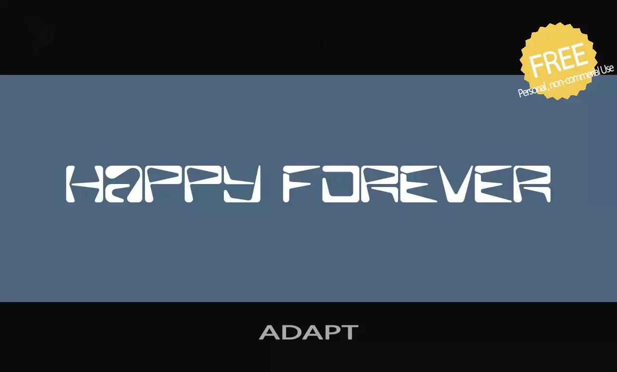 Font Sample of ADAPT