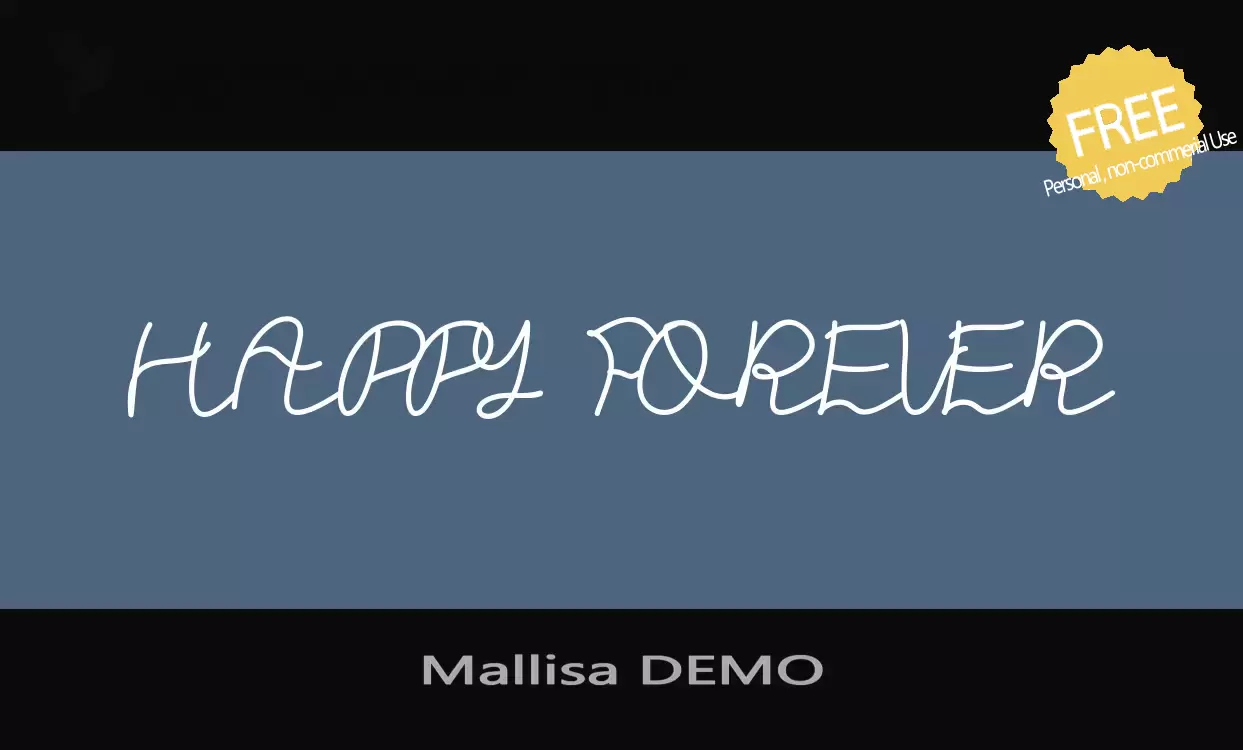 「Mallisa-DEMO」字体效果图