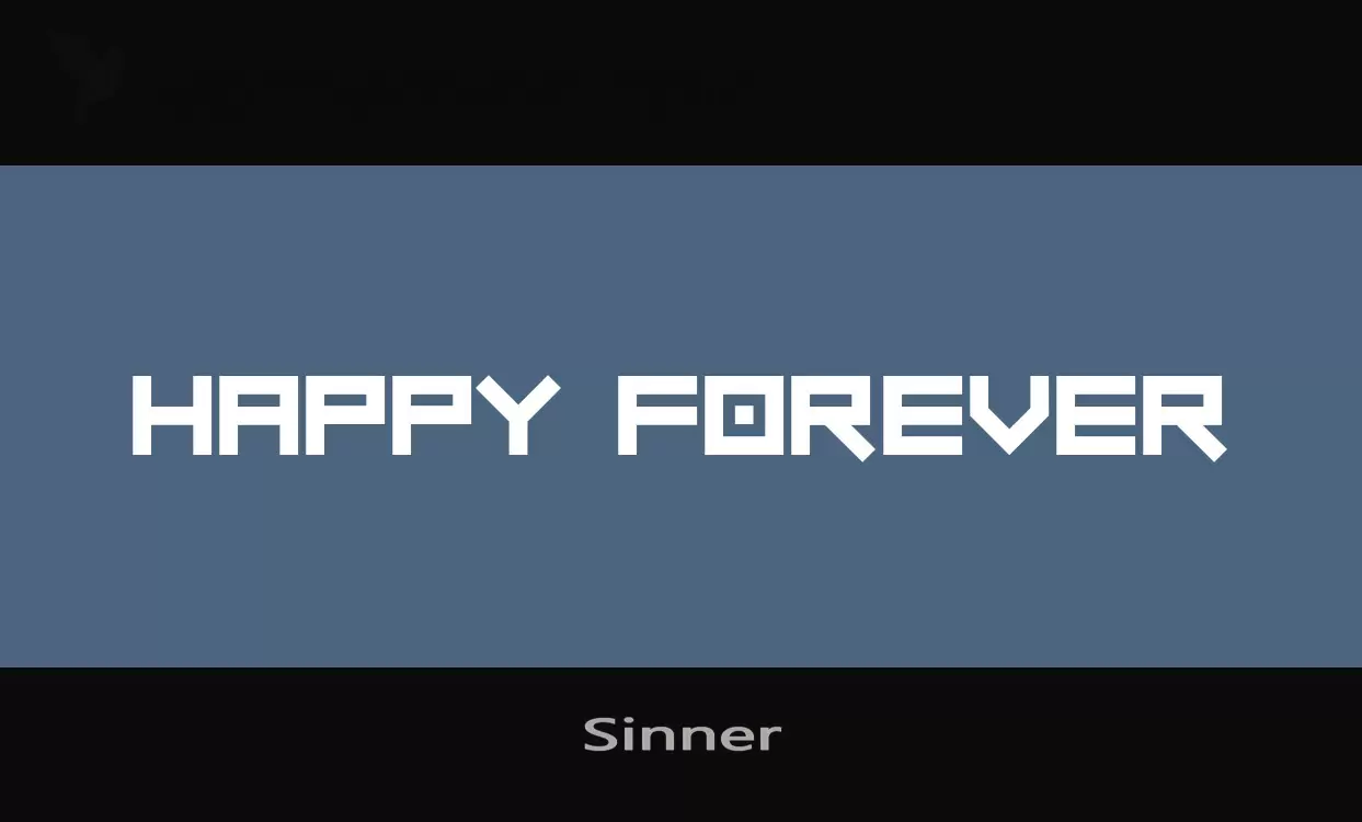 Font Sample of Sinner