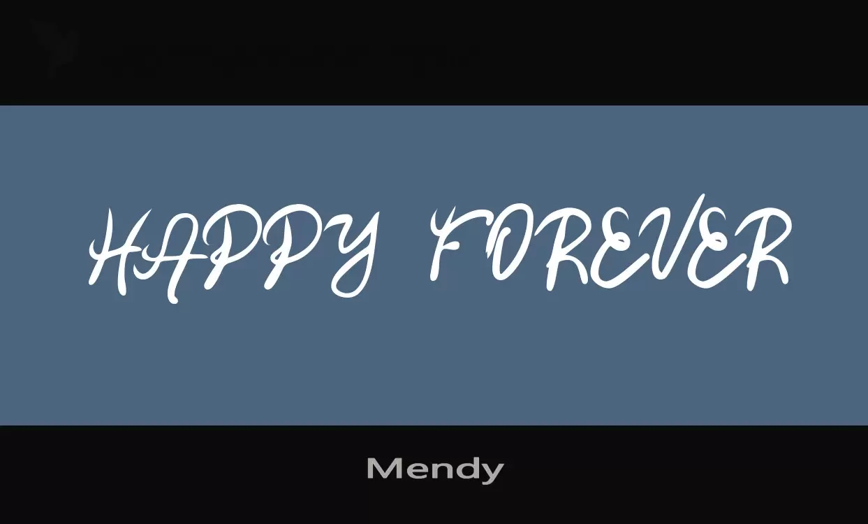 Font Sample of Mendy