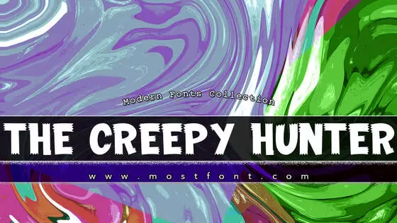 「THE-CREEPY-HUNTER」字体排版图片