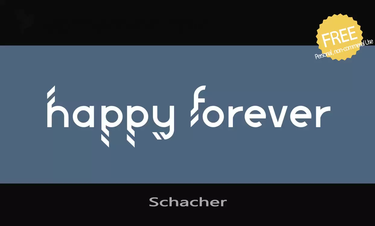 Font Sample of Schacher