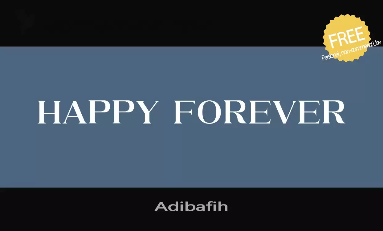 「Adibafih」字体效果图