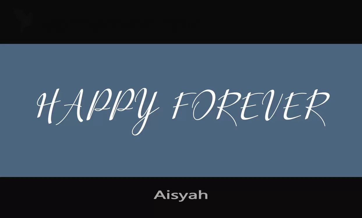 Font Sample of Aisyah