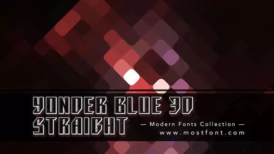 「Yonder-Blue-3D-Straight」字体排版样式