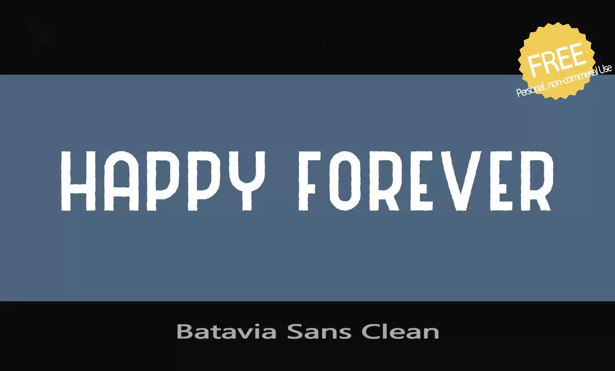 「Batavia-Sans-Clean」字体效果图