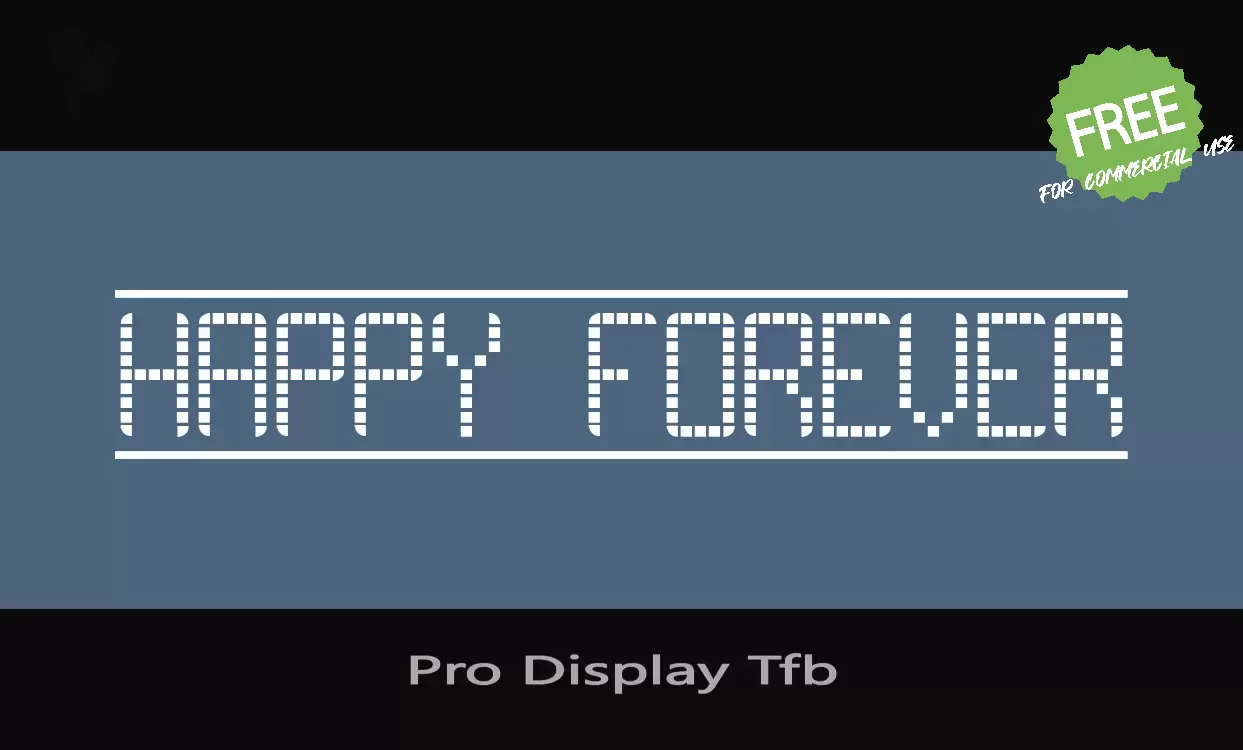 「Pro-Display-Tfb」字体效果图