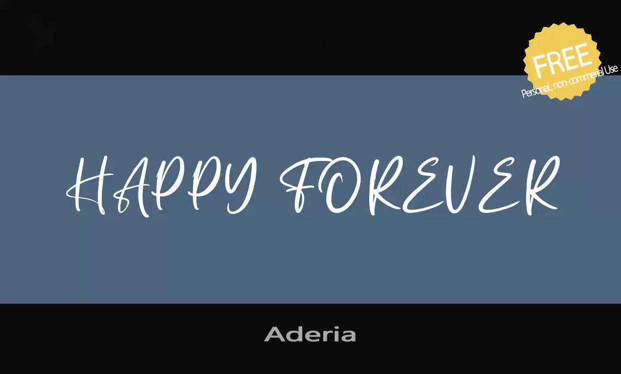 Font Sample of Aderia