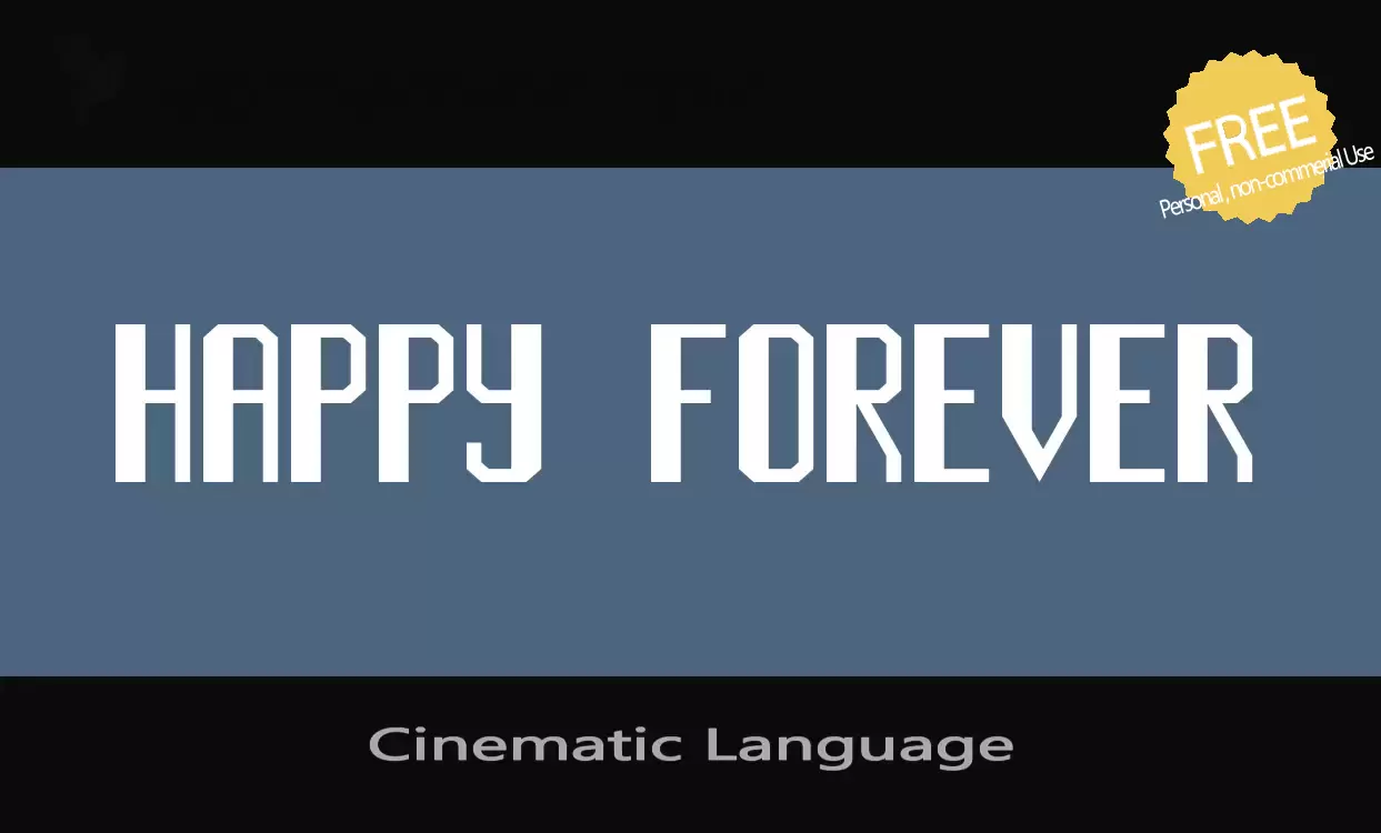 Font Sample of Cinematic-Language