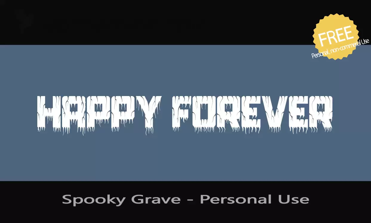 Font Sample of Spooky-Grave---Personal-Use