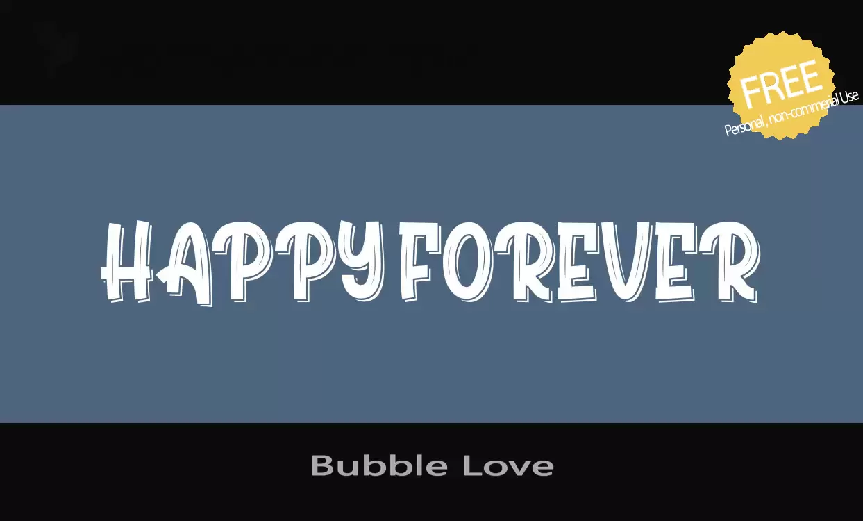 Font Sample of Bubble-Love