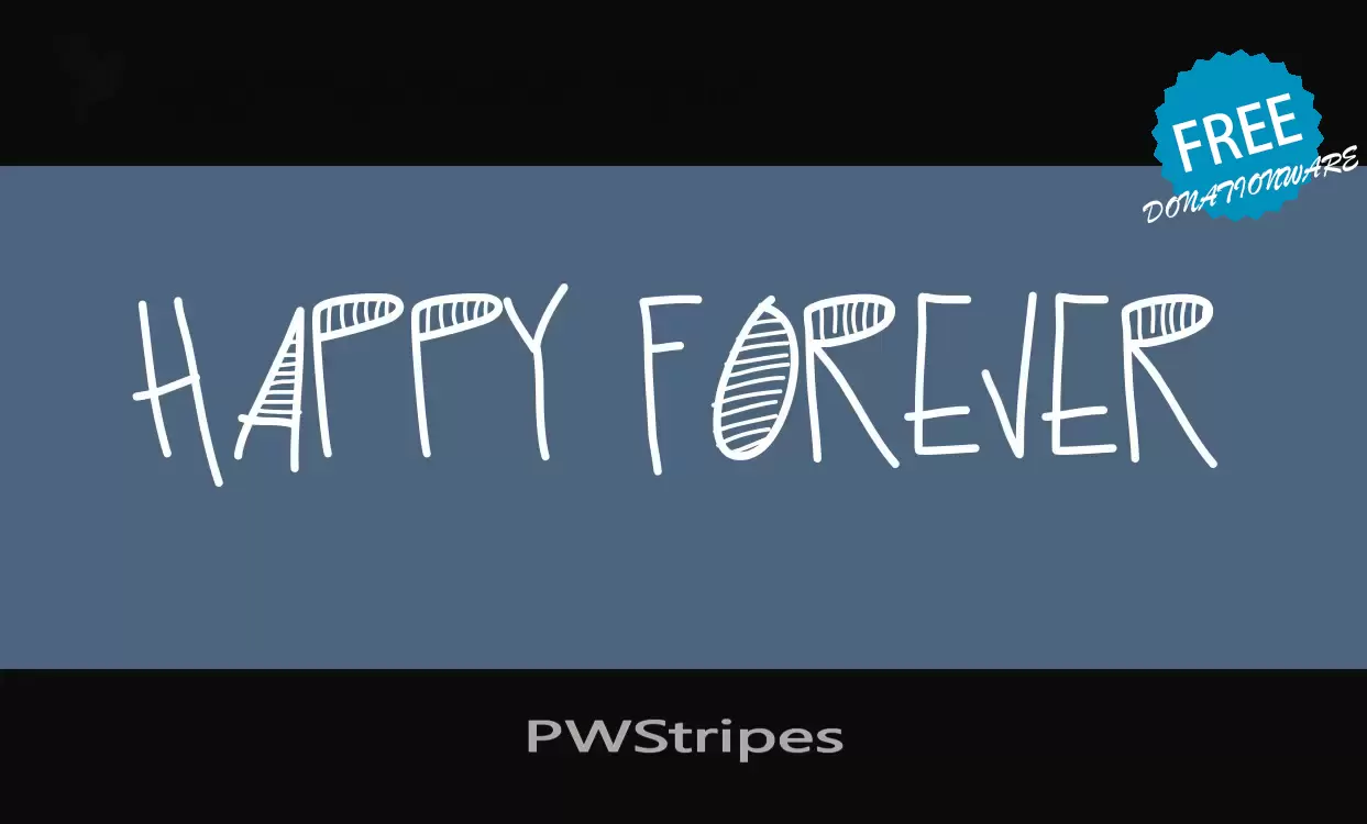 「PWStripes」字体效果图