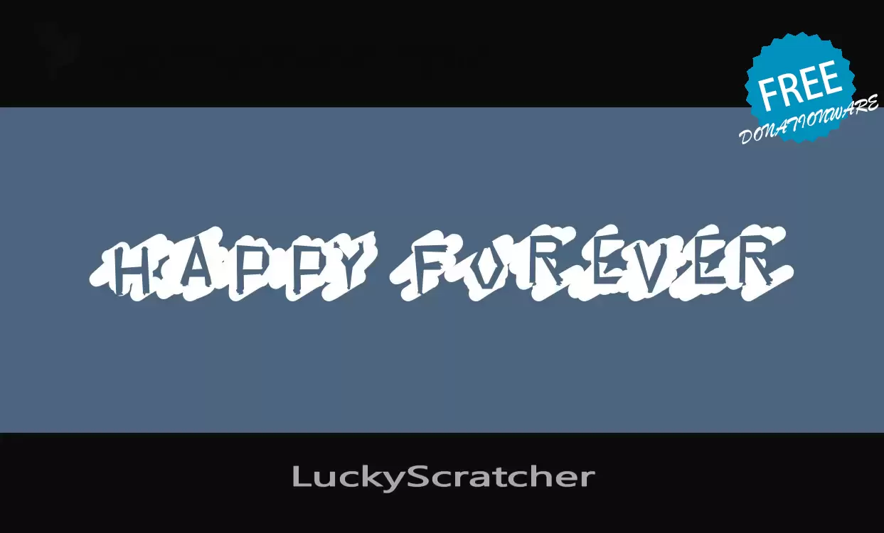 「LuckyScratcher」字体效果图