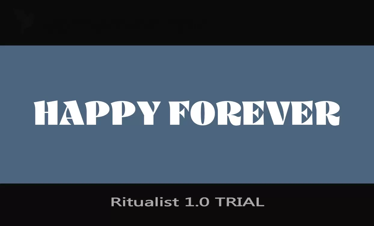 Font Sample of Ritualist-1.0-TRIAL