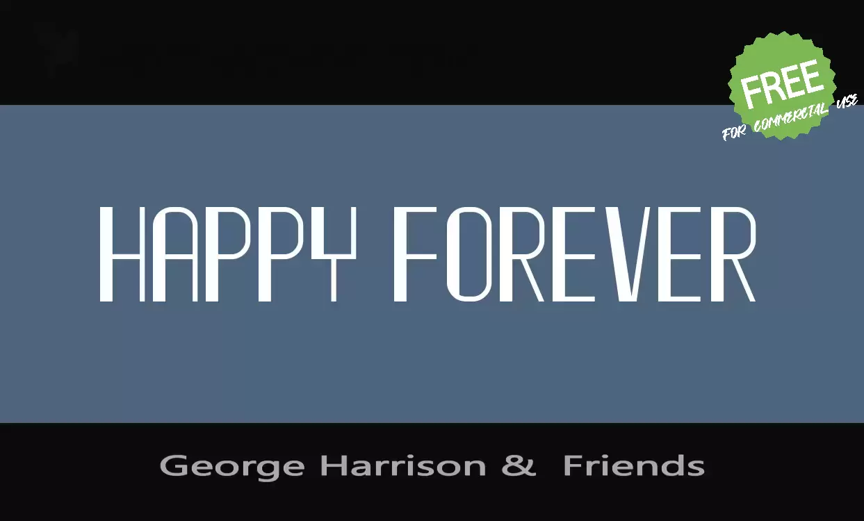 「George Harrison &  Friends」字体效果图