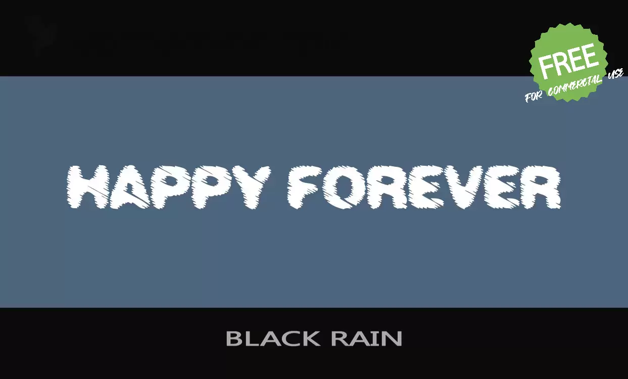 「BLACK RAIN」字体效果图