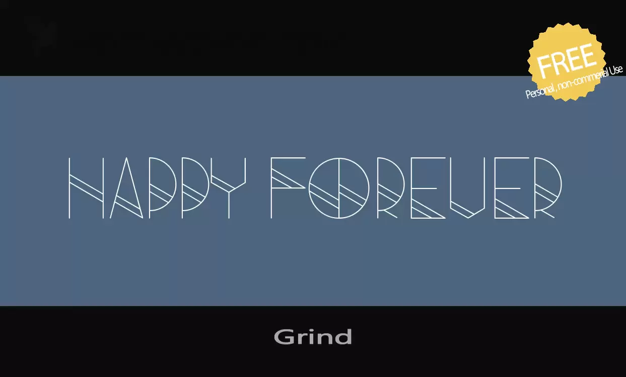 「Grind」字体效果图