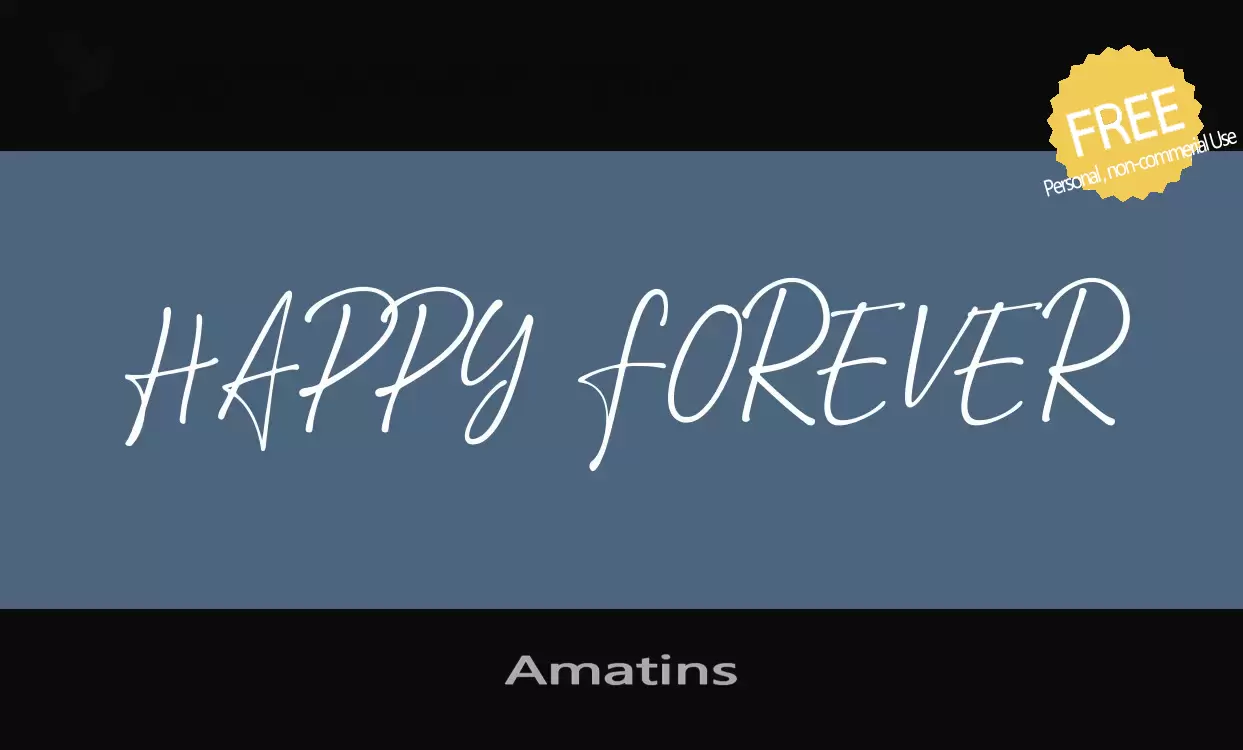 Font Sample of Amatins