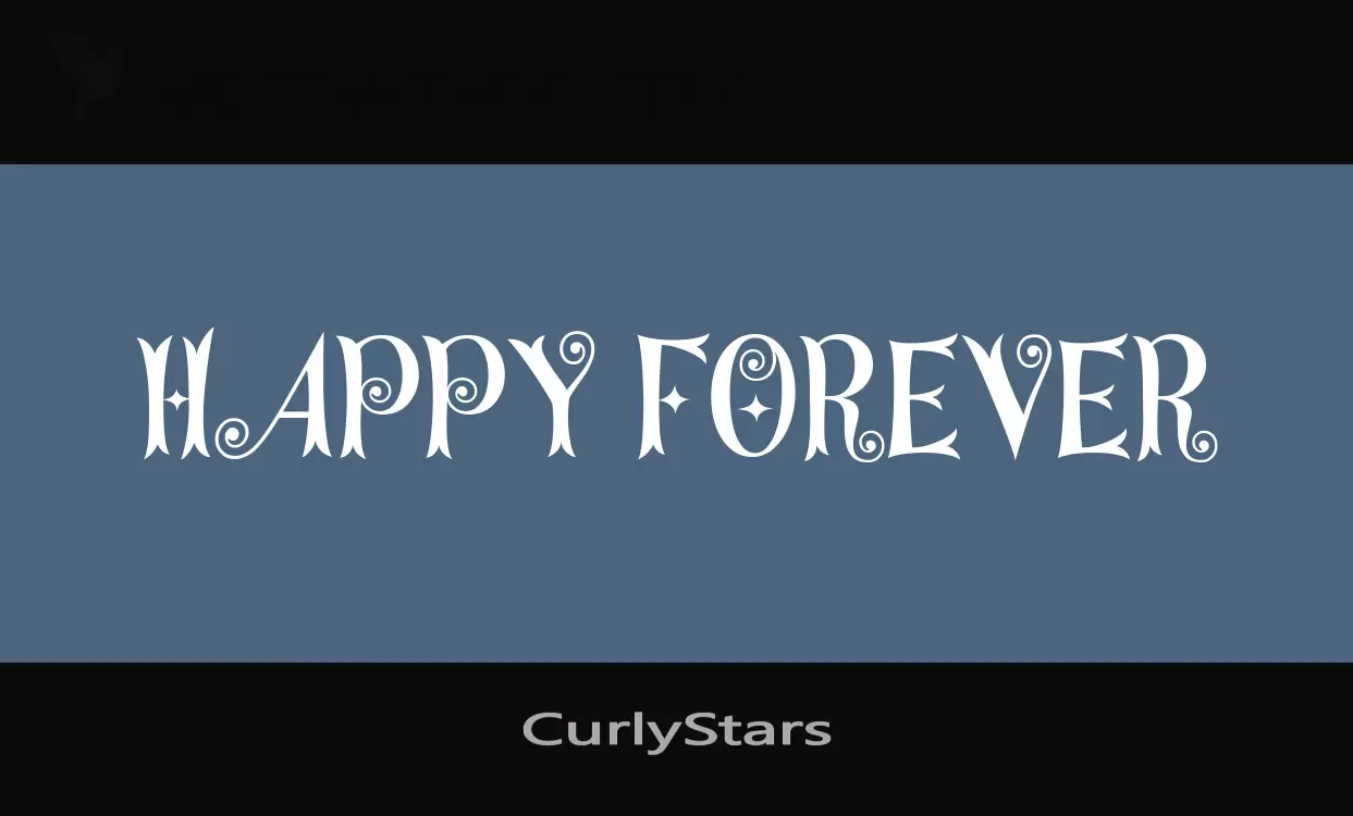 「CurlyStars」字体效果图