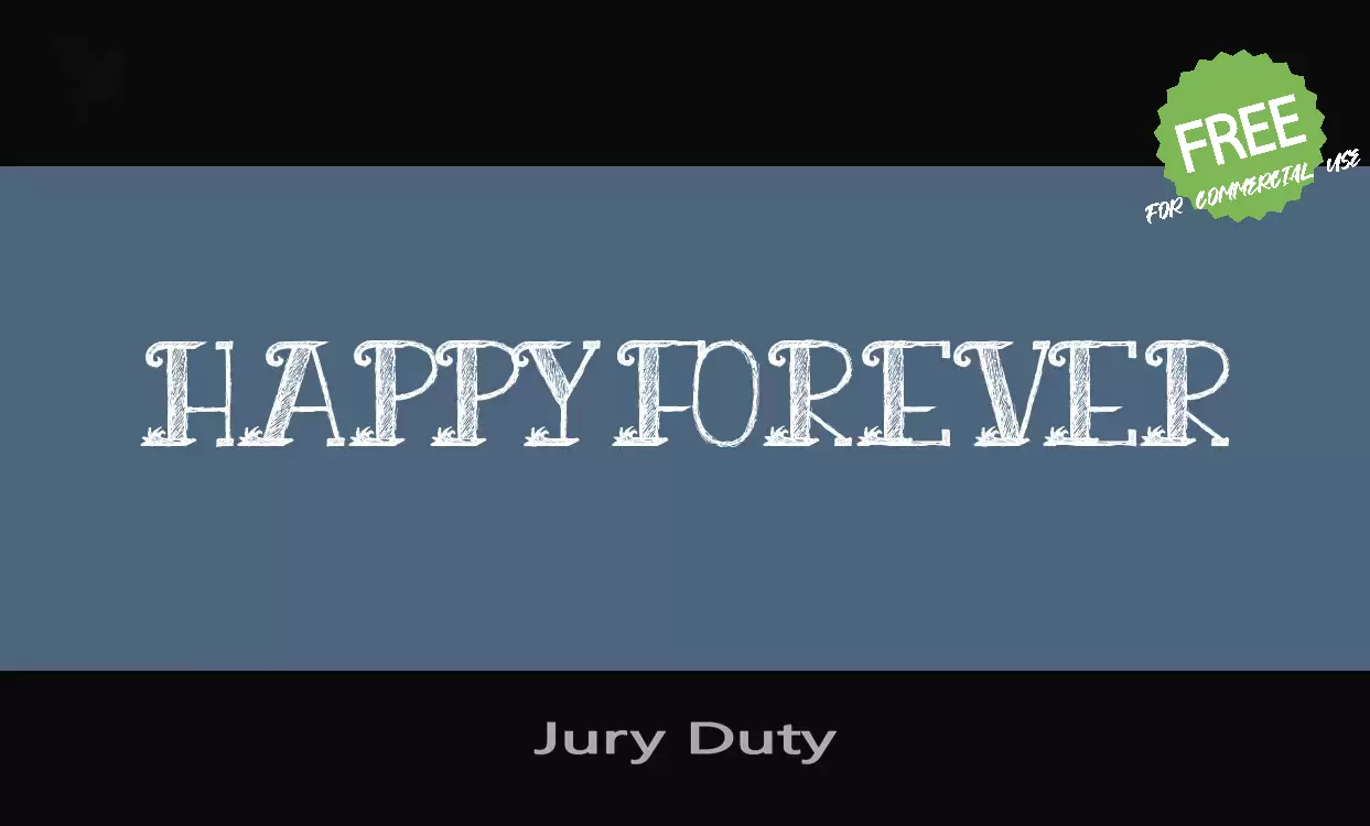 「Jury Duty」字体效果图