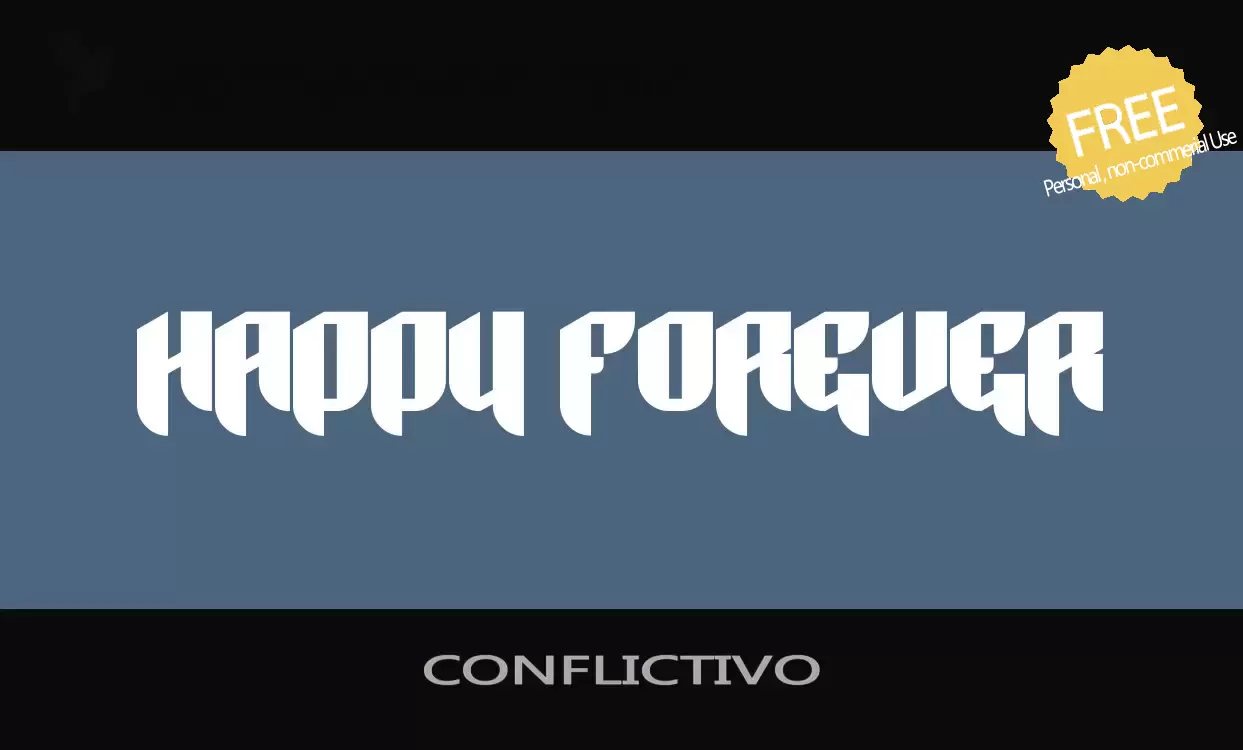 Font Sample of CONFLICTIVO