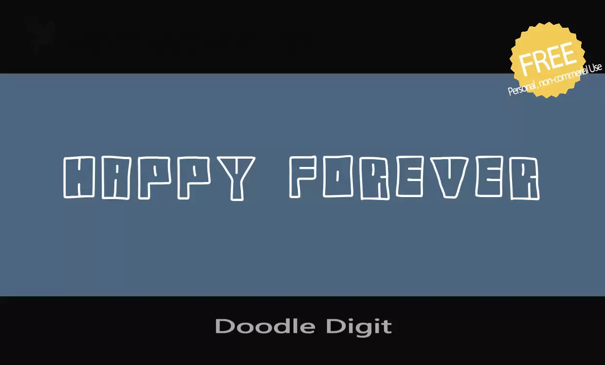 「Doodle-Digit」字体效果图