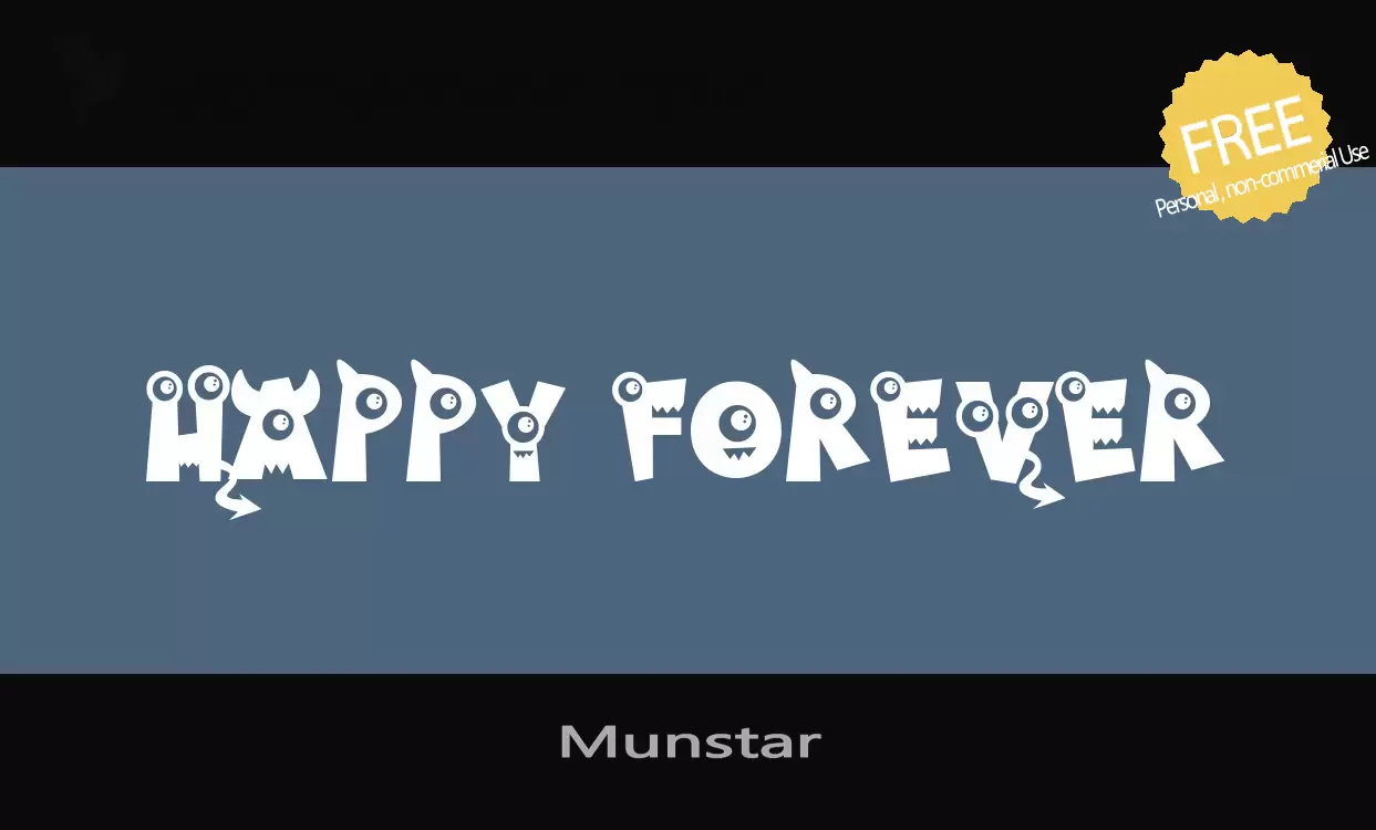 Font Sample of Munstar