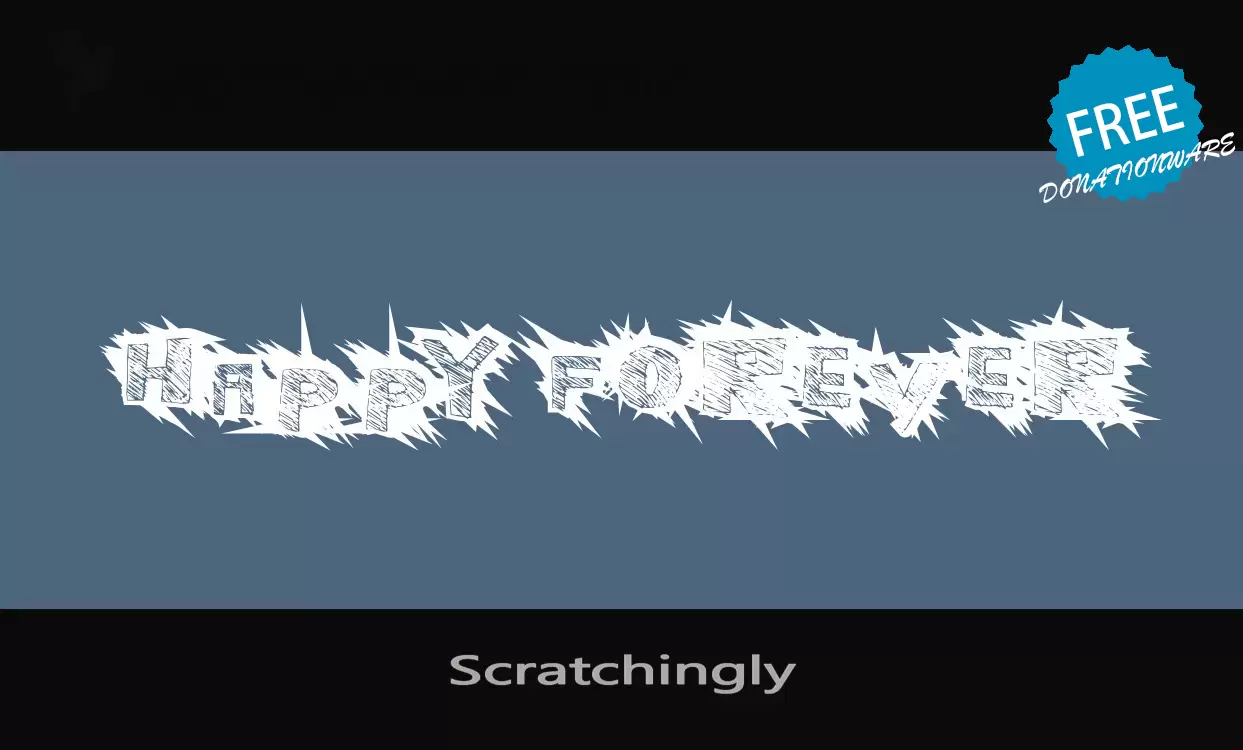 Font Sample of Scratchingly