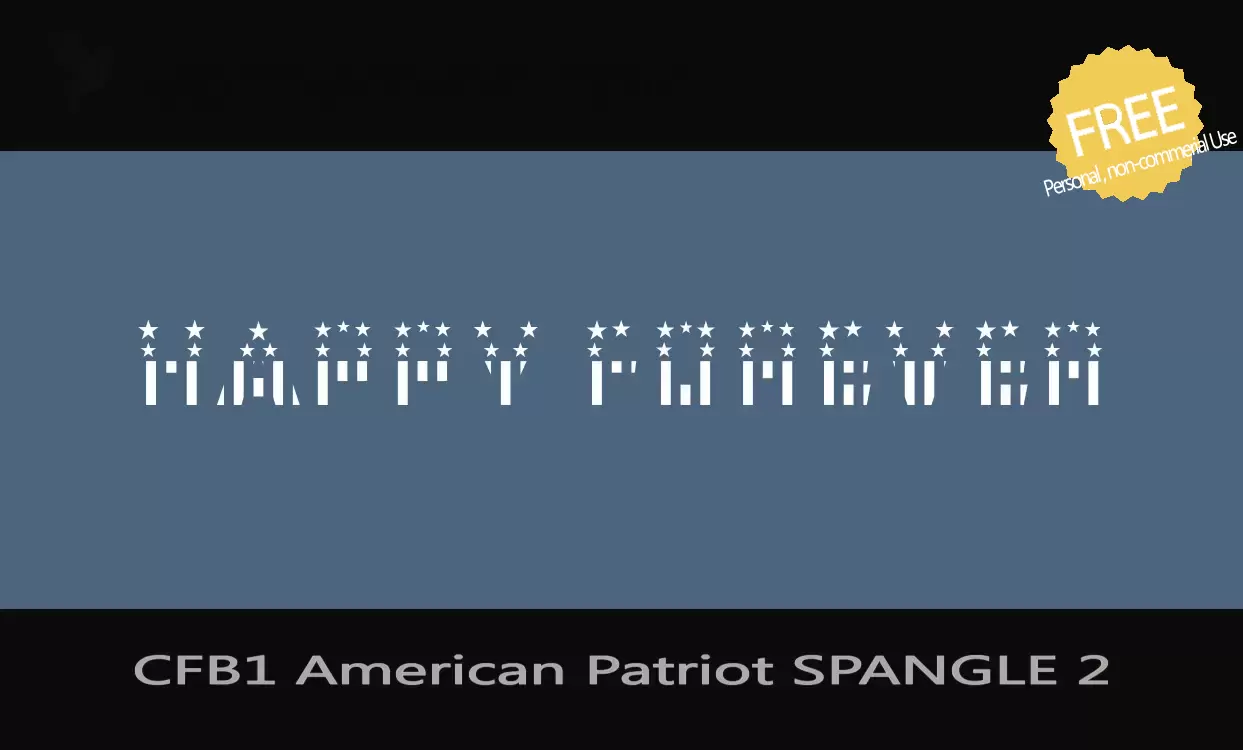 「CFB1-American-Patriot-SPANGLE-2」字体效果图