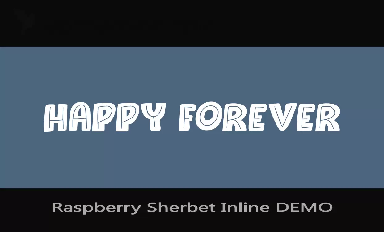 Font Sample of Raspberry-Sherbet-Inline-DEMO